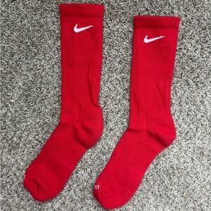 Nike Bright Red Crew Socks